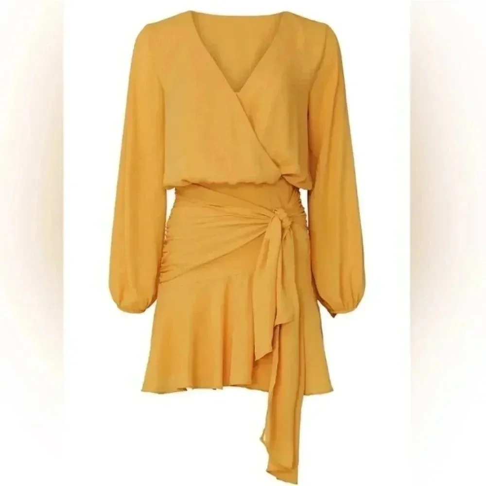Krisa tie waist surplice dress size S